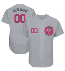 Men Women Youth Toddler All Size Chicago Cubs Gray Customized Pink Logo Flexbase New Design Jersey Men Women Youth Toddler All Size Chicago Cubs Gray Customized Pink Logo Flexbase New Design Jersey
