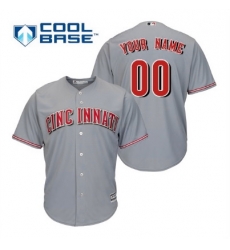 Men Women Youth All Size Cincinnati Reds Custom Cool Base Jersey Grey 3 Men Women Youth All Size Cincinnati Reds Custom Cool Base Jersey Grey 3