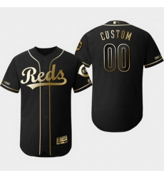 Men Women Youth Toddler All Size Cincinnati Reds Customized Black Gold Flexbase Jersey Men Women Youth Toddler All Size Cincinnati Reds Customized Black Gold Flexbase Jersey