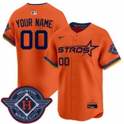 Men Women Youth Houston Astros Active Player Custom Orange 2025 City Connect Limited Stitched Baseball Jersey