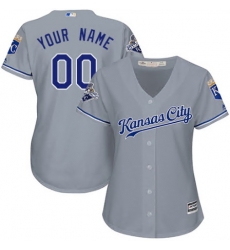 Men Women Youth All Size Kansas City Royals Majestic Grey Cool Base Custom Alternate Jersey Men Women Youth All Size Kansas City Royals Majestic Grey Cool Base Custom Alternate Jersey