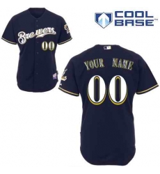 Men Women Youth All Size Milwaukee Brewers Custom Jerseys Dark Blue 3 Men Women Youth All Size Milwaukee Brewers Custom Jerseys Dark Blue 3