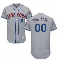 Men Women Youth All Size Flex Base New York Mets Majestic Road Gray Authentic Collection Custom Jersey Men Women Youth All Size Flex Base New York Mets Majestic Road Gray Authentic Collection Custom Jersey