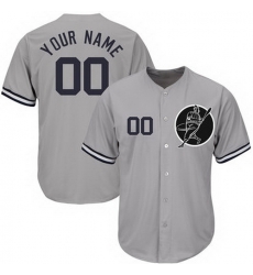 Men Women Youth Toddler All Size New York Yankees Gray Customized Cool Base New Design Jersey Men Women Youth Toddler All Size New York Yankees Gray Customized Cool Base New Design Jersey