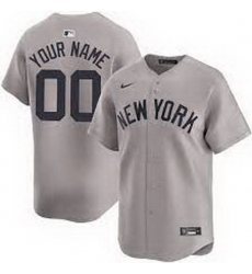 Men Women Youth Toddler NEW YORK YANKEES Custom Stitched Jersey White Strips Gray