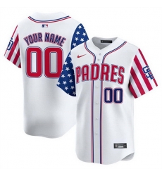 Men Women Youth San Diego Padres Active Player Custom White 2025 Independence Day Vapor Premier Limited Stitched Baseball Jersey