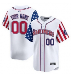 Men Women Youth Seattle Mariners Active Player Custom White 2025 Independence Day Limited Stitched jersey