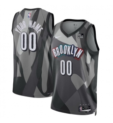 Men Brooklyn Nets Active Player Custom Gray 2024 25 City Edition Stitched Basketball Jersey Men Brooklyn Nets Active Player Custom Gray 2024 25 City Edition Stitched Basketball Jersey