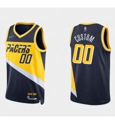 Men Women Youth Toddler Indiana Pacers Active Player Custom 2021 22 Navy City Edition 75th Anniversary Stitched Basketball Jersey Men Women Youth Toddler Indiana Pacers Active Player Custom 2021 22 Navy City Edition 75th Anniversary Stitched Basketball Jersey