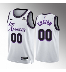 Men Women Youth Los Angeles Lakers Active Player Customized White City Edition Stitched Basketball Jersey Men Women Youth Los Angeles Lakers Active Player Customized White City Edition Stitched Basketball Jersey