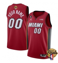 Men Miami Heat Active Player Custom Red 2023 Finals Statement Edition With NO 6 Patch Stitched Basketball Jersey Men Miami Heat Active Player Custom Red 2023 Finals Statement Edition With NO 6 Patch Stitched Basketball Jersey
