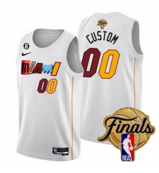 Men Miami Heat Active Player Custom White 2023 Finals City Edition With NO 6 Patch Stitched Basketball Jersey Men Miami Heat Active Player Custom White 2023 Finals City Edition With NO 6 Patch Stitched Basketball Jersey
