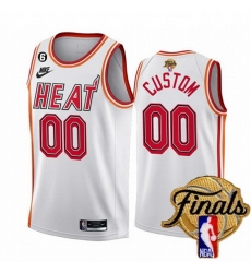 Men Miami Heat Active Player Custom White 2023 Finals Classic Edition With NO 6 Patch Stitched Basketball Jersey Men Miami Heat Active Player Custom White 2023 Finals Classic Edition With NO 6 Patch Stitched Basketball Jersey