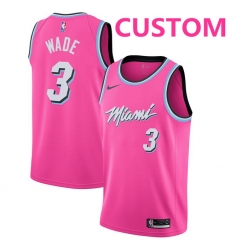 Men Women Youth Toddler All Size Miami Heat Custom Nike Pink 2018 19 Swingman Earned Edition Jersey Men Women Youth Toddler All Size Miami Heat Custom Nike Pink 2018 19 Swingman Earned Edition Jersey