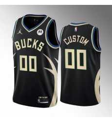 Men Women Youth Milwaukee Bucks Active Player Custom 2022 23 Black Statement Edition Stitched Basketball Jersey Men Women Youth Milwaukee Bucks Active Player Custom 2022 23 Black Statement Edition Stitched Basketball Jersey