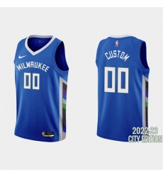 Men Women Youth Milwaukee Bucks Active Player Custom 2022 23 Blue City Edition Stitched Basketball Jersey Men Women Youth Milwaukee Bucks Active Player Custom 2022 23 Blue City Edition Stitched Basketball Jersey