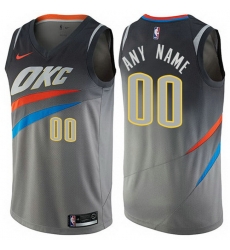 Men Women Youth Toddler All Size Nike Oklahoma City Thunder Customized Swingman Gray NBA City Edition Jersey Men Women Youth Toddler All Size Nike Oklahoma City Thunder Customized Swingman Gray NBA City Edition Jersey