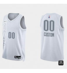 Men Women Youth Toddler Oklahoma City Thunder Active Player Custom 2021 22 City Edition White 75th Anniversary Stitched Basketball Jersey Men Women Youth Toddler Oklahoma City Thunder Active Player Custom 2021 22 City Edition White 75th Anniversary Stitched Basketball Jersey