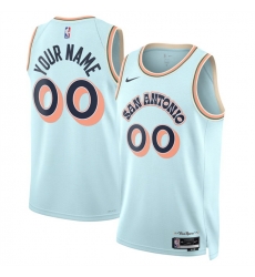 Men San Antonio Spurs Active Player Custom Light Blue 2024 25 City Edition Stitched Basketball Jersey Men San Antonio Spurs Active Player Custom Light Blue 2024 25 City Edition Stitched Basketball Jersey