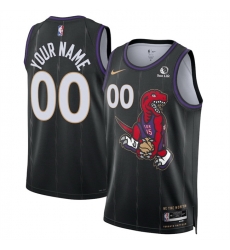 Men Toronto Raptors Active Player Custom Black 2024 25 City Edition Stitched Basketball Jersey Men Toronto Raptors Active Player Custom Black 2024 25 City Edition Stitched Basketball Jersey
