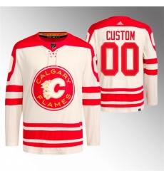 Men Women youth Calgary Flames Custom 2023 Cream Heritage Classic Primegreen Stitched Jersey Men Women youth Calgary Flames Custom 2023 Cream Heritage Classic Primegreen Stitched Jersey