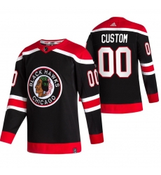 Chicago Blackhawks Custom Black Men Women youth Adidas 2020 21 Reverse Retro Alternate NHL Jersey Chicago Blackhawks Custom Black Men Women youth Adidas 2020 21 Reverse Retro Alternate NHL Jersey