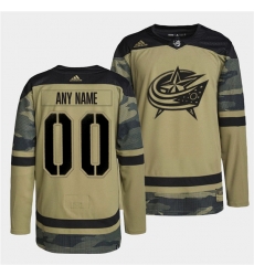 Men Columbus Blue Jackets Active Player Custom 2022 Camo Military Appreciation Night Stitched jersey Men Columbus Blue Jackets Active Player Custom 2022 Camo Military Appreciation Night Stitched jersey