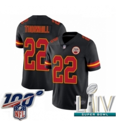 2020 Super Bowl LIV Men Kansas City Chiefs #22 Juan Thornhill Limited Black Rush Vapor Untouchable Football Jersey 2020 Super Bowl LIV Men Kansas City Chiefs #22 Juan Thornhill Limited Black Rush Vapor Untouchable Football Jersey