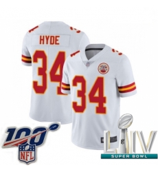 2020 Super Bowl LIV Men Kansas City Chiefs #34 Carlos Hyde White Vapor Untouchable Limited Player Football Jersey 2020 Super Bowl LIV Men Kansas City Chiefs #34 Carlos Hyde White Vapor Untouchable Limited Player Football Jersey
