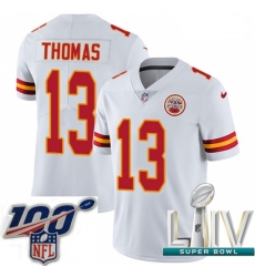 2020 Super Bowl LIV Men Nike Kansas City Chiefs #13 De'Anthony Thomas White Vapor Untouchable Limited Player NFL Jersey 2020 Super Bowl LIV Men Nike Kansas City Chiefs #13 De'Anthony Thomas White Vapor Untouchable Limited Player NFL Jersey