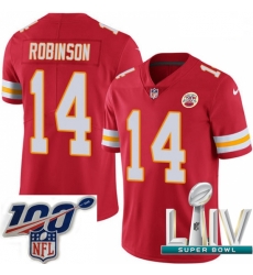 2020 Super Bowl LIV Men Nike Kansas City Chiefs #14 Demarcus Robinson Red Team Color Vapor Untouchable Limited Player NFL Jersey 2020 Super Bowl LIV Men Nike Kansas City Chiefs #14 Demarcus Robinson Red Team Color Vapor Untouchable Limited Player NFL Jersey