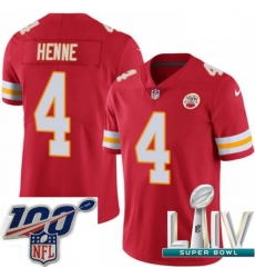 2020 Super Bowl LIV Men Nike Kansas City Chiefs #4 Chad Henne Red Team Color Vapor Untouchable Limited Player NFL Jersey 2020 Super Bowl LIV Men Nike Kansas City Chiefs #4 Chad Henne Red Team Color Vapor Untouchable Limited Player NFL Jersey