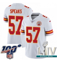 2020 Super Bowl LIV Men Nike Kansas City Chiefs #57 Breeland Speaks White Vapor Untouchable Limited Player NFL Jersey 2020 Super Bowl LIV Men Nike Kansas City Chiefs #57 Breeland Speaks White Vapor Untouchable Limited Player NFL Jersey