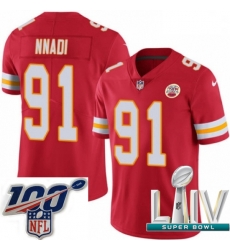 2020 Super Bowl LIV Men Nike Kansas City Chiefs #91 Derrick Nnadi Red Team Color Vapor Untouchable Limited Player NFL Jersey 2020 Super Bowl LIV Men Nike Kansas City Chiefs #91 Derrick Nnadi Red Team Color Vapor Untouchable Limited Player NFL Jersey
