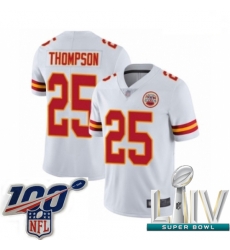 2020 Super Bowl LIV Youth Kansas City Chiefs #25 Darwin Thompson White Vapor Untouchable Limited Player Football Jersey 2020 Super Bowl LIV Youth Kansas City Chiefs #25 Darwin Thompson White Vapor Untouchable Limited Player Football Jersey