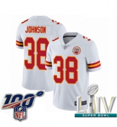 2020 Super Bowl LIV Youth Kansas City Chiefs #38 Dontae Johnson White Vapor Untouchable Limited Player Football Jersey 2020 Super Bowl LIV Youth Kansas City Chiefs #38 Dontae Johnson White Vapor Untouchable Limited Player Football Jersey