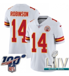 2020 Super Bowl LIV Youth Nike Kansas City Chiefs #14 Demarcus Robinson White Vapor Untouchable Limited Player NFL Jersey 2020 Super Bowl LIV Youth Nike Kansas City Chiefs #14 Demarcus Robinson White Vapor Untouchable Limited Player NFL Jersey