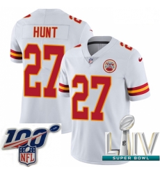 2020 Super Bowl LIV Youth Nike Kansas City Chiefs #27 Kareem Hunt White Vapor Untouchable Limited Player NFL Jersey 2020 Super Bowl LIV Youth Nike Kansas City Chiefs #27 Kareem Hunt White Vapor Untouchable Limited Player NFL Jersey