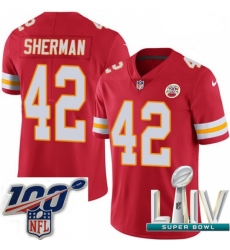 2020 Super Bowl LIV Youth Nike Kansas City Chiefs #42 Anthony Sherman Red Team Color Vapor Untouchable Limited Player NFL Jersey 2020 Super Bowl LIV Youth Nike Kansas City Chiefs #42 Anthony Sherman Red Team Color Vapor Untouchable Limited Player NFL Jersey