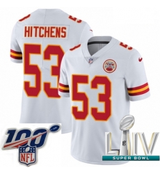 2020 Super Bowl LIV Youth Nike Kansas City Chiefs #53 Anthony Hitchens White Vapor Untouchable Limited Player NFL Jersey 2020 Super Bowl LIV Youth Nike Kansas City Chiefs #53 Anthony Hitchens White Vapor Untouchable Limited Player NFL Jersey