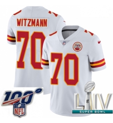 2020 Super Bowl LIV Youth Nike Kansas City Chiefs #70 Bryan Witzmann White Vapor Untouchable Limited Player NFL Jersey 2020 Super Bowl LIV Youth Nike Kansas City Chiefs #70 Bryan Witzmann White Vapor Untouchable Limited Player NFL Jersey