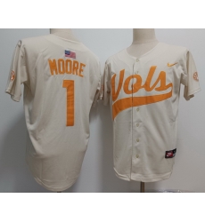 Men Tennessee Volunteers #1 Christian Moore Black Pull over Rice White Stitched Jersey Men Tennessee Volunteers #1 Christian Moore Black Pull over Rice White Stitched Jersey