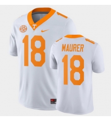 Men Tennessee Volunteers Brian Maurer Game White College Football Jersey Men Tennessee Volunteers Brian Maurer Game White College Football Jersey