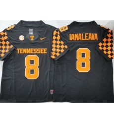 Men Tennessee Volunteers GRAY #8 Nico Iamaleava Black Stitched NCAA Jersey