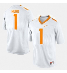 Men Tennessee Volunteers Jalen Hurd College Football White Jersey Men Tennessee Volunteers Jalen Hurd College Football White Jersey