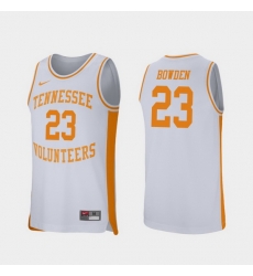 Men Tennessee Volunteers Jordan Bowden White Retro Performance College Basketball Jersey Men Tennessee Volunteers Jordan Bowden White Retro Performance College Basketball Jersey