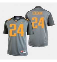 Men Tennessee Volunteers Trey Coleman College Football Gray Jersey Men Tennessee Volunteers Trey Coleman College Football Gray Jersey