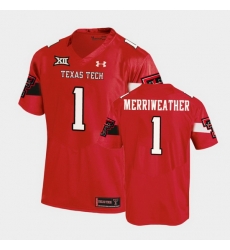 Men Texas Tech Red Raiders Krishon Merriweather Replica Red Football Team Jersey Men Texas Tech Red Raiders Krishon Merriweather Replica Red Football Team Jersey