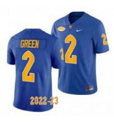 Pittsburgh Panthers #2 GREEN Blue Jersey Pittsburgh Panthers #2 GREEN Blue Jersey