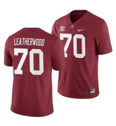 Alabama Crimson Tide Alex Leatherwood Crimson 2019 Home Game Jersey NCAA Football Alabama Crimson Tide Alex Leatherwood Crimson 2019 Home Game Jersey NCAA Football